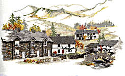 Click for more details of Cumbrian Village (cross stitch) by Rose Swalwell