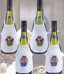 Cup Cakes Wine Bottle Aprons