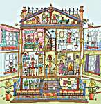 Click for more details of Cut Thru' Dolls House (cross stitch) by Bothy Threads