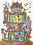 Click/tap for more details of Cut Thru' Haunted House (cross stitch) by Bothy Threads