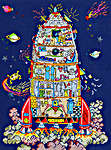 Click/tap for more details of Cut Thru' Rocket (cross stitch) by Bothy Threads