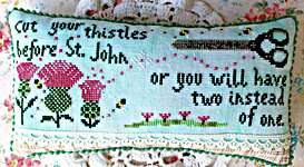 Click for more details of Cut Your Thistles (cross stitch) by Lindy Stitches