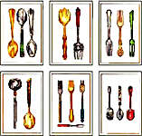 Click for more details of Cutlery Sets (cross stitch) by Thea Gouverneur