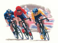 Click for more details of Cycle Race (cross stitch) by John Clayton
