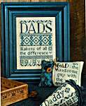 Click/tap for more details of Dads (cross stitch) by Erica Michaels