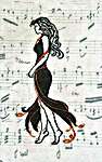 Click/tap for more details of Dance To The Music (cross stitch) by Keslyn's