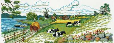 Click/tap for more details of Danish Countryside (cross stitch) by Eva Rosenstand