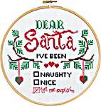 Click/tap for more details of Dear Santa (cross stitch) by Permin of Copenhagen