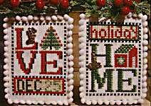 Click/tap for more details of Dec 25 & Holiday Home (cross stitch) by Hinzeit