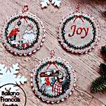 Click/tap for more details of Decori Per L'albero (Decorations for the Christmas Tree) (cross stitch) by Serenita di Campagna