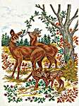 Click for more details of Deer and Fawns (cross stitch) by Eva Rosenstand