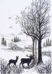 Click for more details of Deer in Countryside (cross stitch) by Permin of Copenhagen