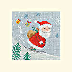 Click for more details of Delivery by Skis Christmas Card (cross stitch) by Bothy Threads