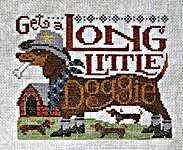 Click/tap for more details of Deputy Doxie's Posse (cross stitch) by Silver Creek Samplers