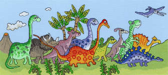 Click for more details of Dinosaur Fun (cross stitch) by Bothy Threads