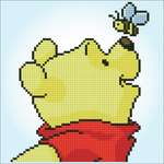 Click for more details of Disney: Pooh With Butterfly (diamond painting) by Disney by Vervaco