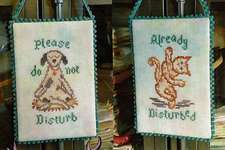Click/tap for more details of Disturbed (cross stitch) by Ink Circles