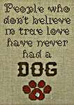 Click/tap for more details of Dog's True Love (cross stitch) by Rosie and Me