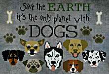Click/tap for more details of Dogs (cross stitch) by puntiniputini