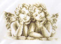 Click/tap for more details of Dreaming Angels (cross stitch) by Vervaco