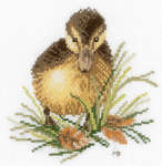 Click/tap for more details of Duckling I (cross stitch) by Marjolein Bastin