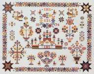 Click/tap for more details of Dutch Sampler (cross stitch) by Eva Rosenstand