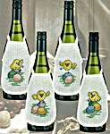 Easter Chickens Wine Bottle Aprons