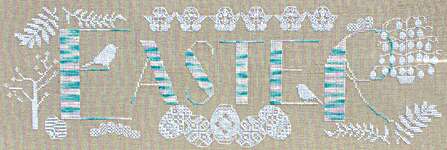 Click for more details of Easter - Pink, Blue, & White (cross stitch) by MarNic Designs