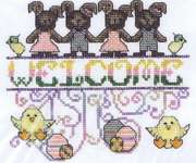 Click for more details of Easter Welcome (cross stitch) by MarNic Designs