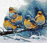 Click/tap for more details of Eastern Bluebirds (cross stitch) by Luca - S