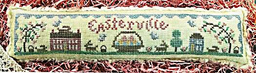 Click/tap for more details of Easterville (cross stitch) by Homespun Elegance