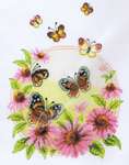 Click for more details of Echinacea with Butterflies (cross stitch) by Vervaco