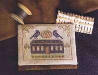 Click/tap for more details of Edgar's Manor (cross stitch) by Threadwork Primitives