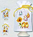 Click for more details of Egg Cosies: Chicks and Eggs (cross stitch) by Vervaco
