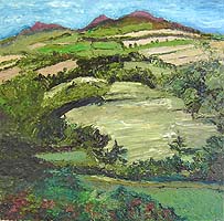 Click for more details of Eildon Hills (oil on canvas) by Shirley Rothwell