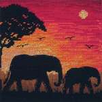 Click for more details of Elephant Silhouette (cross stitch) by maia