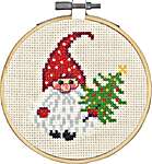 Click for more details of Elf and Christmas Tree (cross stitch) by Permin of Copenhagen