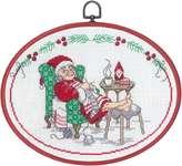 Click/tap for more details of Elf Resting (cross stitch) by Permin of Copenhagen