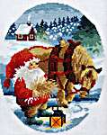 Click/tap for more details of Elf with Pony (cross stitch) by Permin of Copenhagen