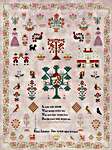 Click/tap for more details of Eliza Johnson 1828 (cross stitch) by Hands Across the Sea Samplers