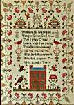 Click/tap for more details of Elizabeth Hunt, 1845 (cross stitch) by With Thy Needle and Thread