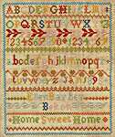 Click for more details of Ellen Barber 1895 'Home Sweet Home' (cross stitch) by Hands Across the Sea Samplers