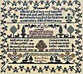 Click for more details of Emily Tufton 1865 English Sampler (cross stitch) by Gentle Pursuit Designs