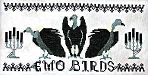 Click for more details of Emo Birds (cross stitch) by Lindy Stitches