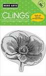 Click/tap for more details of Engraved Flower Unmounted Cling Rubber Stamp (stamps) by Hero Arts