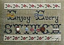 Click/tap for more details of Enjoy Every Stitch (cross stitch) by puntiniputini