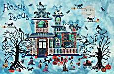 Click/tap for more details of Esmeralda's Academy Of Charms (cross stitch) by Praiseworthy Stitches