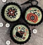 Click/tap for more details of Ethel's Autumn Tart Tins (cross stitch) by Stitches by Ethel
