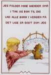 Click/tap for more details of Evening Prayer - Girl (cross stitch) by Permin of Copenhagen