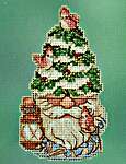 Click/tap for more details of Evergreen Gnome (cross stitch) by Mill Hill
